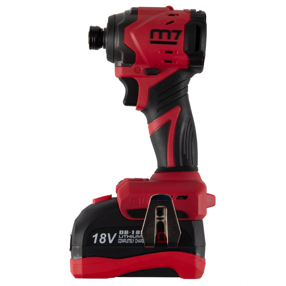 Аккумуляторный шуруповерт, ударный, 18 В, 4 предмета, кейс MIGHTY SEVEN DS-202A