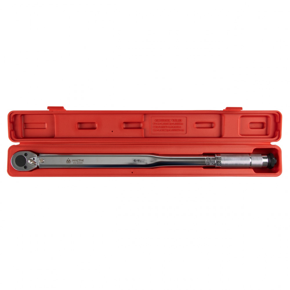 Ключ динамометрический 1/2", 70-350 Нм, в пластиковом кейсе МАСТАК 012-40350C