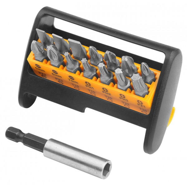 Набор вставок (бит) 1/4", PH, PZ, Torx, 15 предметов TOLSEN TT20365