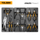 Набор инструментов 189 предметов, "ATHLETE", для тележки, 15 ложементов TOLSEN TT85412-189