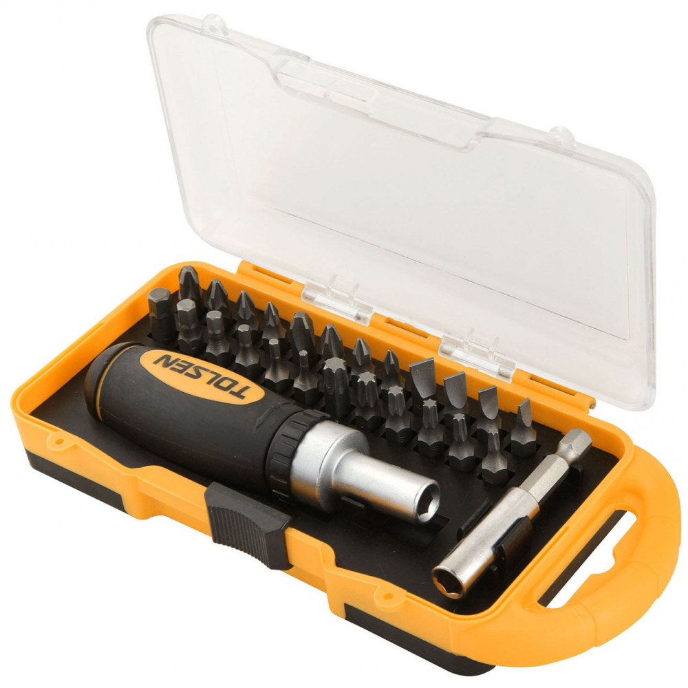 Набор вставок (бит) 1/4", PH, PZ, Hex, Torx, Slotted, 26 предметов TOLSEN TT20034