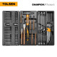 Набор инструментов 239 предметов, "CHAMPION", для тележки, 18 ложементов TOLSEN TT85416-239