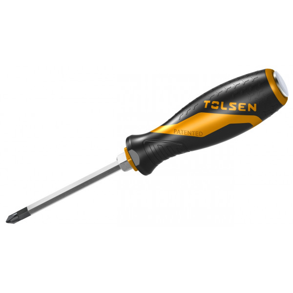 Отвертка крестовая "GRIPro", Phillips №3, 150 мм, силовая TOLSEN TT20127