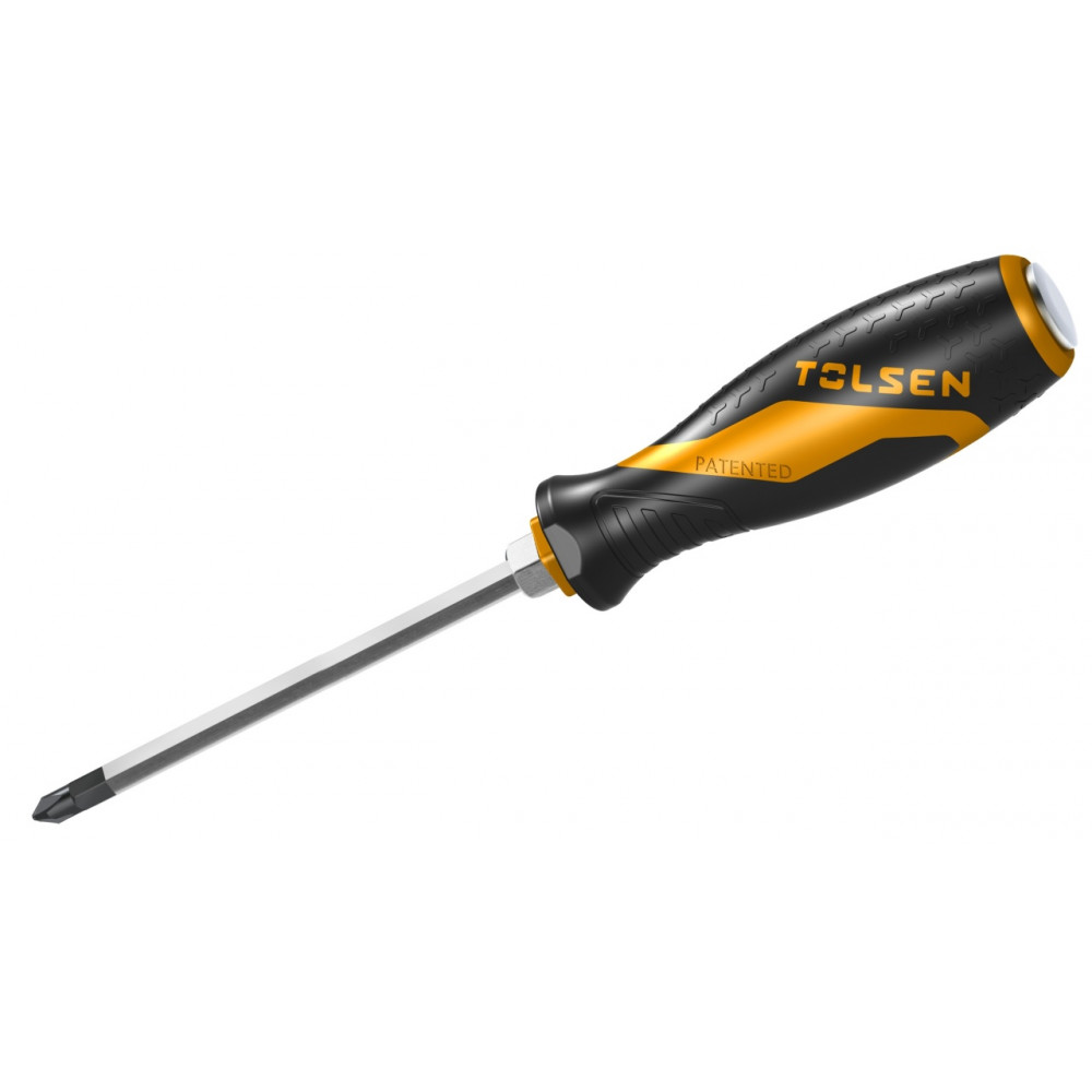 Отвертка крестовая "GRIPro", Phillips №4, 200 мм, силовая TOLSEN TT20129