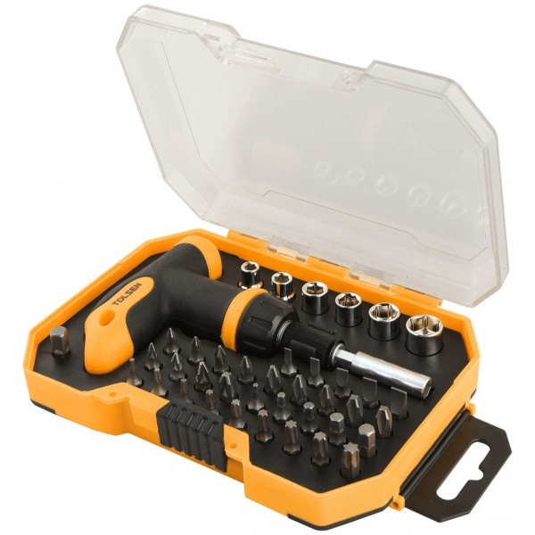 Набор вставок (бит) 1/4", PH, PZ, Hex, Torx, Slotted, 41 предмет TOLSEN TT20036