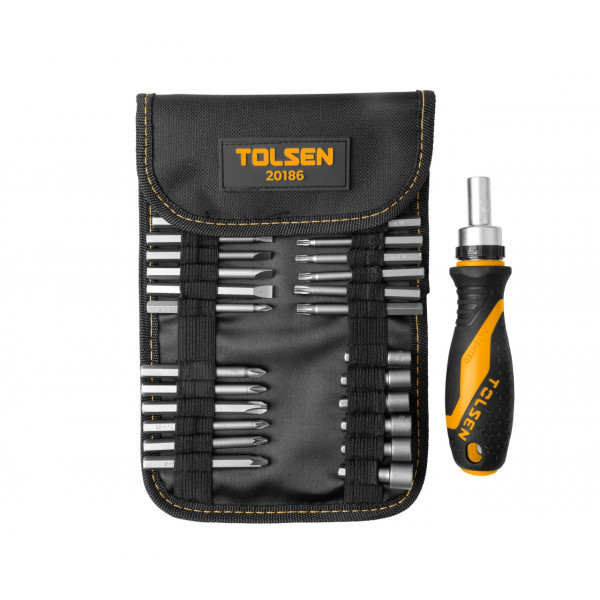 Набор вставок (бит) 1/4", PH, PZ, Hex, Torx, Slotted, 26 предметов TOLSEN TT20186